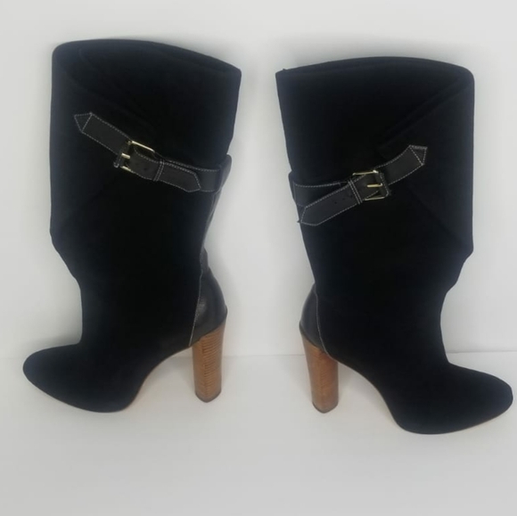 Boutique 9 BTGalen Black Suede Leather Boots 6.5 - Picture 5 of 14